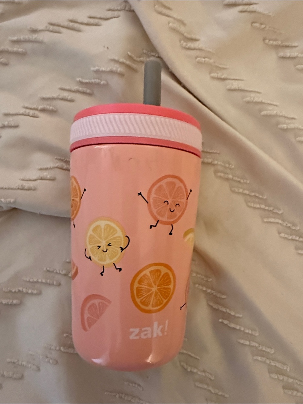 zak! Pink Citrus Insulated Kids Cup with Straw